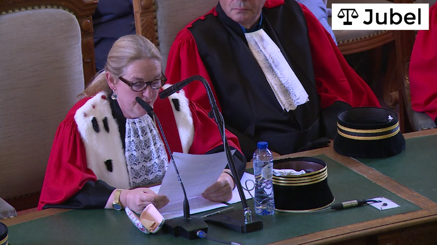 Eerste voorzitter van het hof van beroep van Brussel spreekt de stagiairs toe